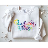 Summer Vibes Tie Dye Colorful Sweatshirt
