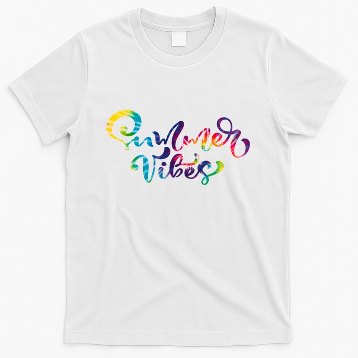 Summer Vibes Tie Dye Colorful T-Shirt