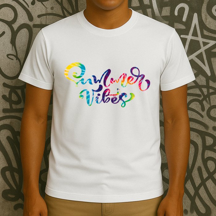 Summer Vibes Tie Dye Colorful T-Shirt
