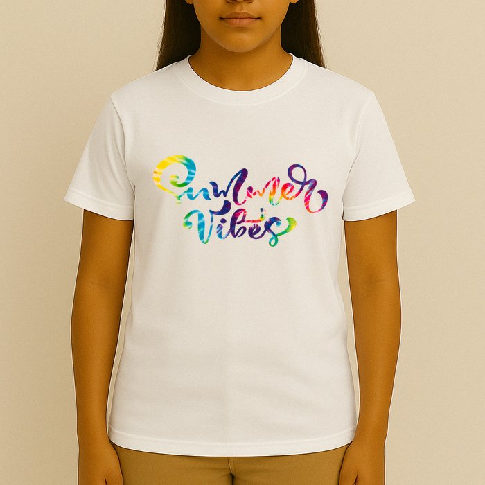 Summer Vibes Tie Dye Colorful T-Shirt