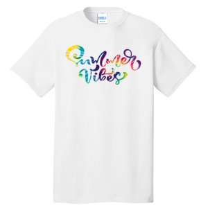 Summer Vibes Tie Dye Colorful Tall T-Shirt