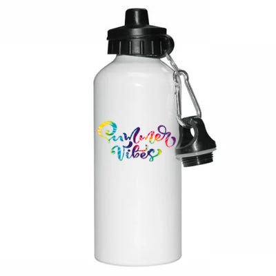 Summer Vibes Tie Dye Colorful Aluminum Water Bottle