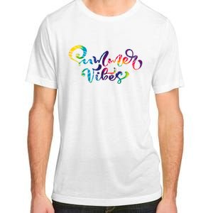 Summer Vibes Tie Dye Colorful Adult ChromaSoft Performance T-Shirt