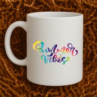 Summer Vibes Tie Dye Colorful Mug