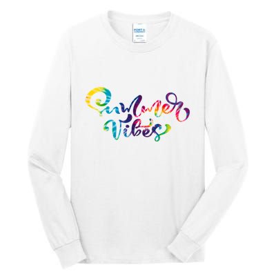 Summer Vibes Tie Dye Colorful Tall Long Sleeve T-Shirt