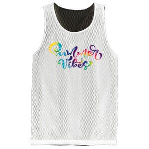 Summer Vibes Tie Dye Colorful Mesh Reversible Basketball Jersey Tank