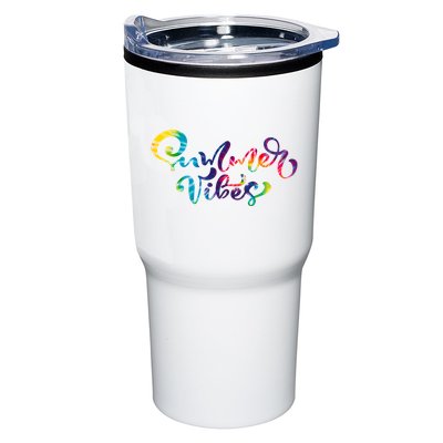 Summer Vibes Tie Dye Colorful Tumbler