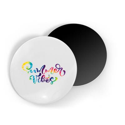 Summer Vibes Tie Dye Colorful Magnet