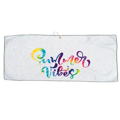 Summer Vibes Tie Dye Colorful Large Microfiber Waffle Golf Towel