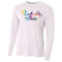 Summer Vibes Tie Dye Colorful Cooling Performance Long Sleeve Crew