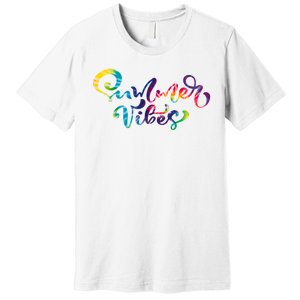 Summer Vibes Tie Dye Colorful Premium T-Shirt