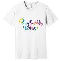 Summer Vibes Tie Dye Colorful Premium T-Shirt