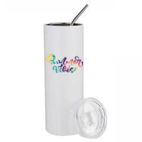 Summer Vibes Tie Dye Colorful Stainless Steel Tumbler