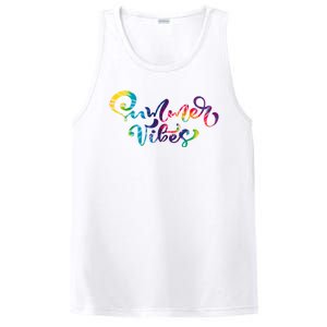 Summer Vibes Tie Dye Colorful PosiCharge Competitor Tank