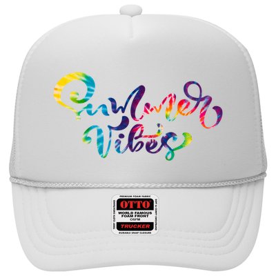 Summer Vibes Tie Dye Colorful Trucker Hat
