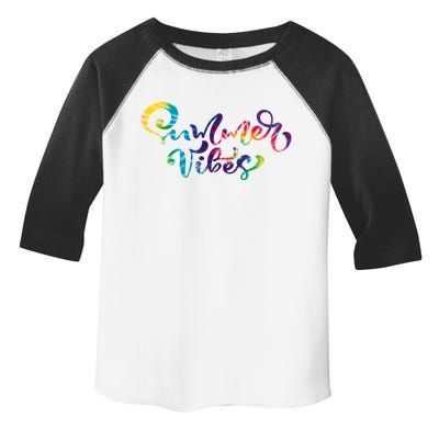 Summer Vibes Tie Dye Colorful Toddler Fine Jersey T-Shirt