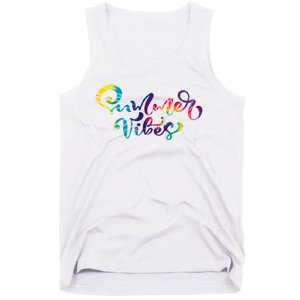 Summer Vibes Tie Dye Colorful Tank Top