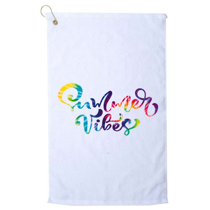 Summer Vibes Tie Dye Colorful Golf Towel