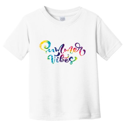 Summer Vibes Tie Dye Colorful Toddler T-Shirt