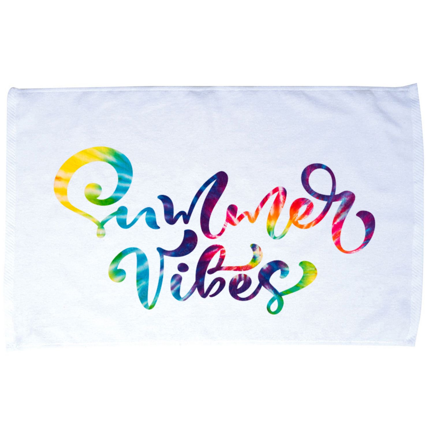 Summer Vibes Tie Dye Colorful Microfiber Hand Towel