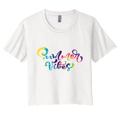 Summer Vibes Tie Dye Colorful Crop Top