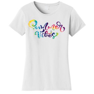 Summer Vibes Tie Dye Colorful Women's T-Shirt