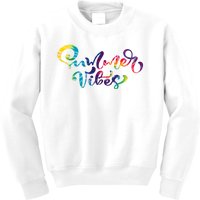 Summer Vibes Tie Dye Colorful Kids Sweatshirt