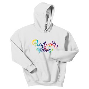 Summer Vibes Tie Dye Colorful Kids Hoodie