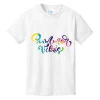 Summer Vibes Tie Dye Colorful Kids T-Shirt