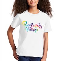 Summer Vibes Tie Dye Colorful Kids T-Shirt