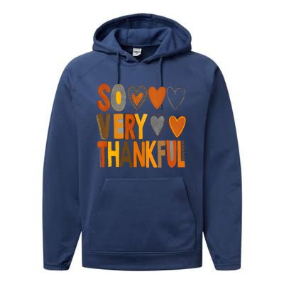 So Very Thankful Autumn Vibes Performance Fleece Hoodie