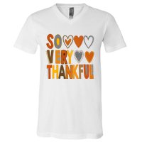 So Very Thankful Autumn Vibes V-Neck T-Shirt