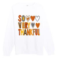 So Very Thankful Autumn Vibes Premium Crewneck Sweatshirt