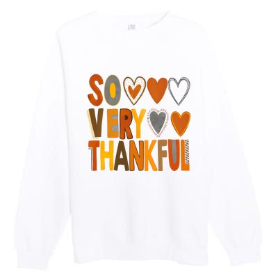 So Very Thankful Autumn Vibes Premium Crewneck Sweatshirt