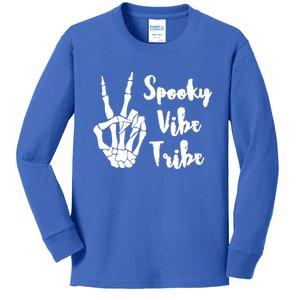 Spooky Vibe Tribe Cute Halloween Funny Gift Kids Long Sleeve Shirt