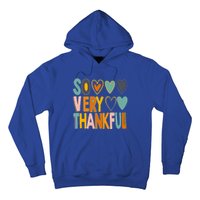 So Very Thankful Colorful Hearts Nice Thanksgiving Gift Hoodie