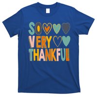 So Very Thankful Colorful Hearts Nice Thanksgiving Gift T-Shirt