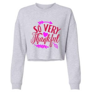 So Very Thankful Gift Cropped Pullover Crew