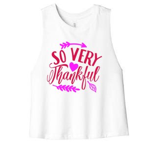 So Very Thankful Gift Women's Racerback Cropped Tank