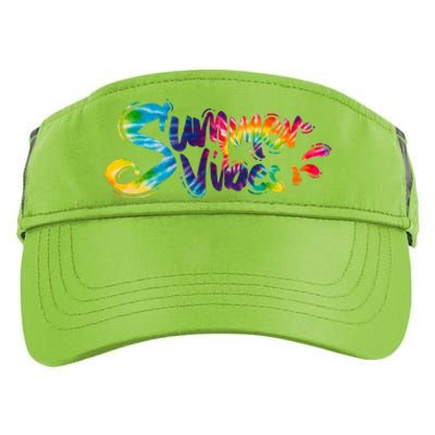 Summer Vibes Tie Dye Rainbow Adult Drive Performance Visor