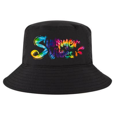 Summer Vibes Tie Dye Rainbow Cool Comfort Performance Bucket Hat