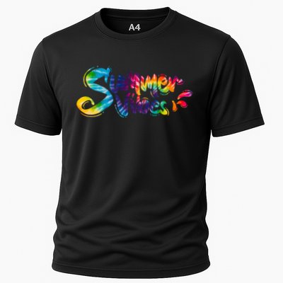 Summer Vibes Tie Dye Rainbow Performance Shirt