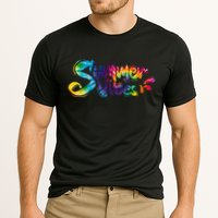 Summer Vibes Tie Dye Rainbow Cooling Performance Crew T-Shirt
