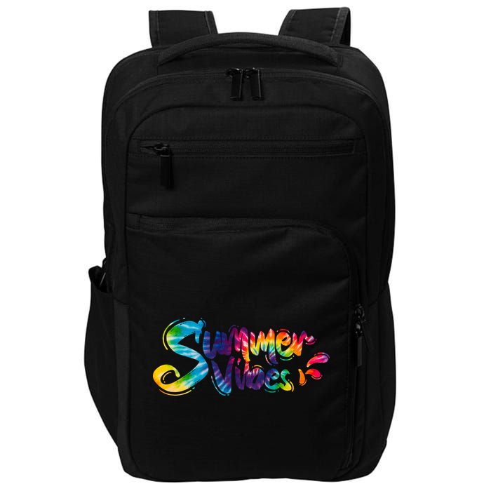 Summer Vibes Tie Dye Rainbow Impact Tech Backpack