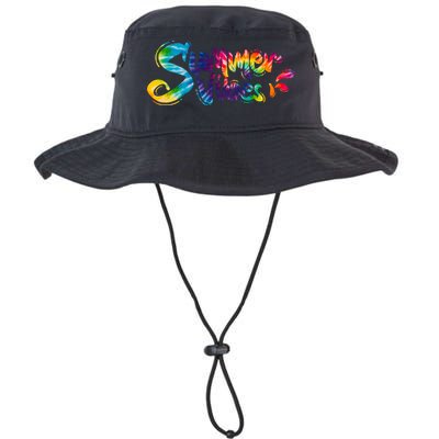 Summer Vibes Tie Dye Rainbow Bucket Hat