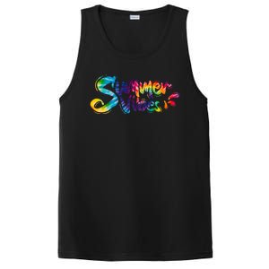 Summer Vibes Tie Dye Rainbow PosiCharge Competitor Tank