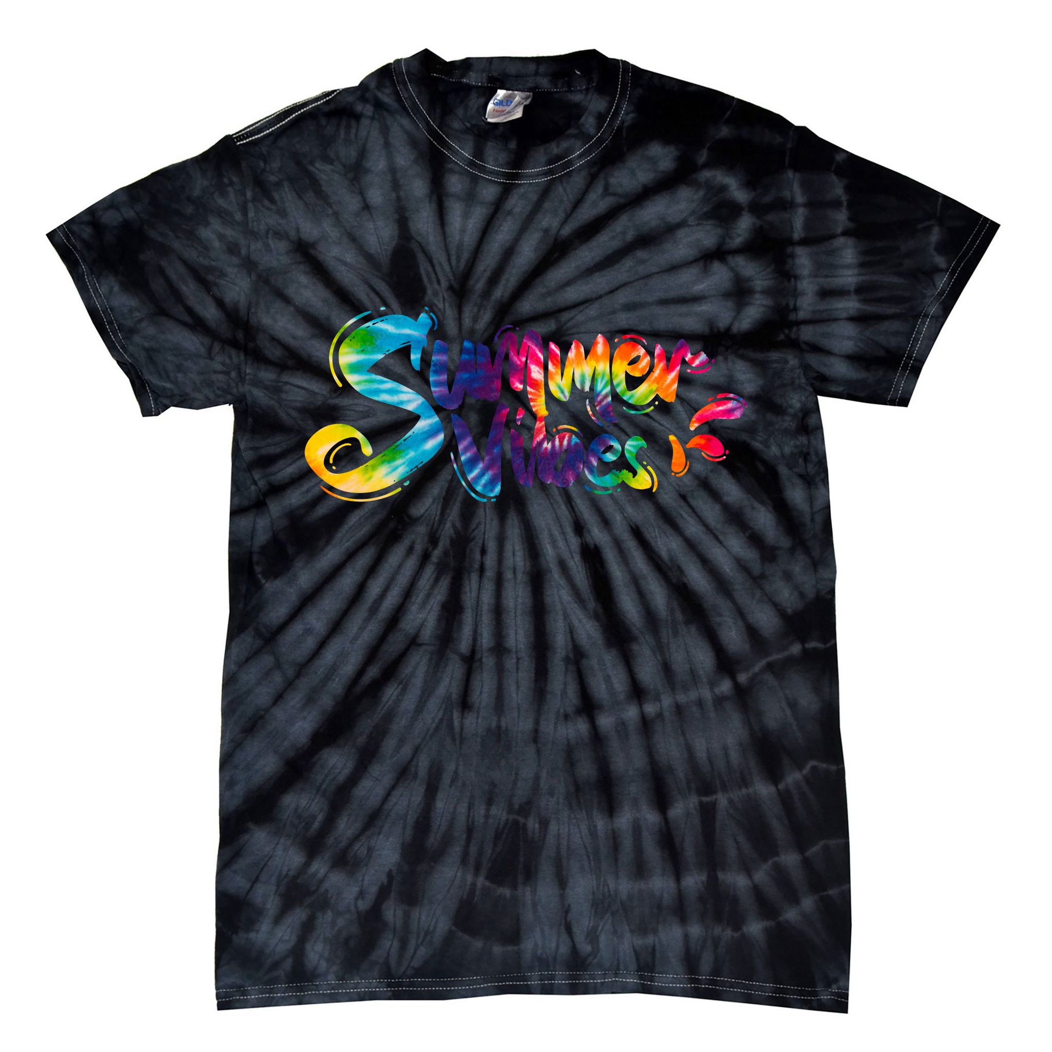 Summer Vibes Tie Dye Rainbow Tie-Dye T-Shirt