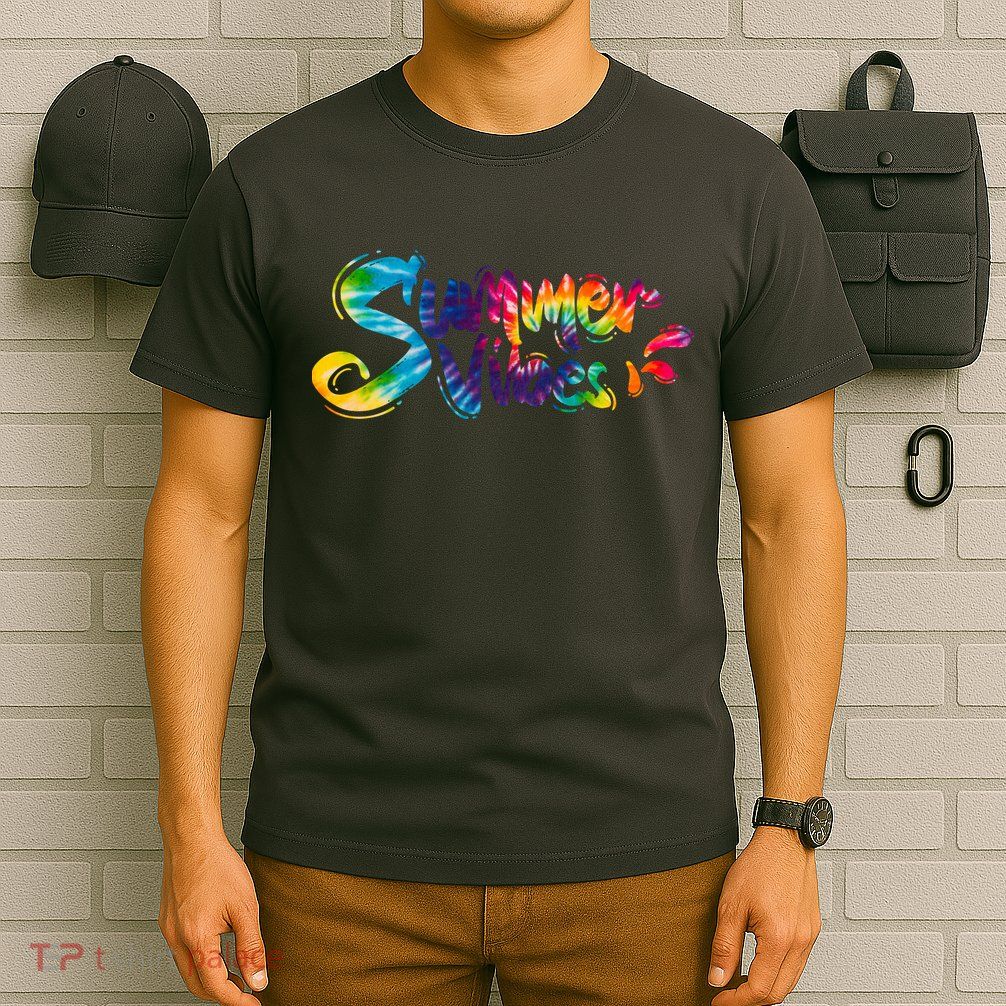 Summer Vibes Tie Dye Rainbow T-Shirt