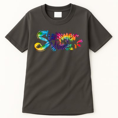 Summer Vibes Tie Dye Rainbow Tall T-Shirt