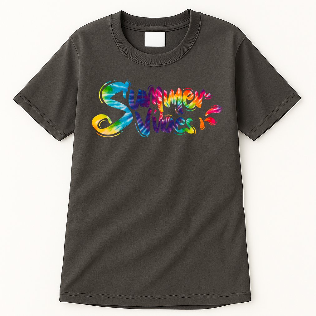 Summer Vibes Tie Dye Rainbow Tall T-Shirt